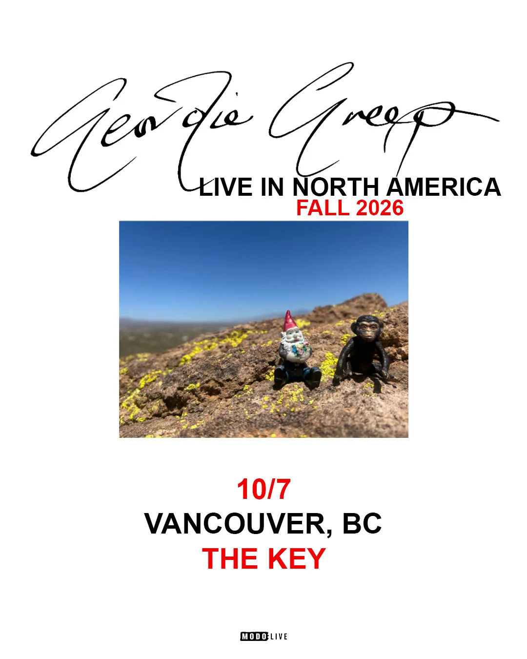 Show poster for GEORDIE GREEP at The Key 19+