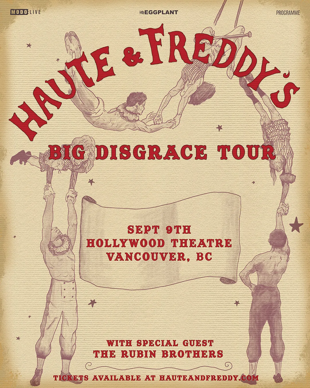 Show poster for HAUTE & FREDDY at Hollywood Theatre