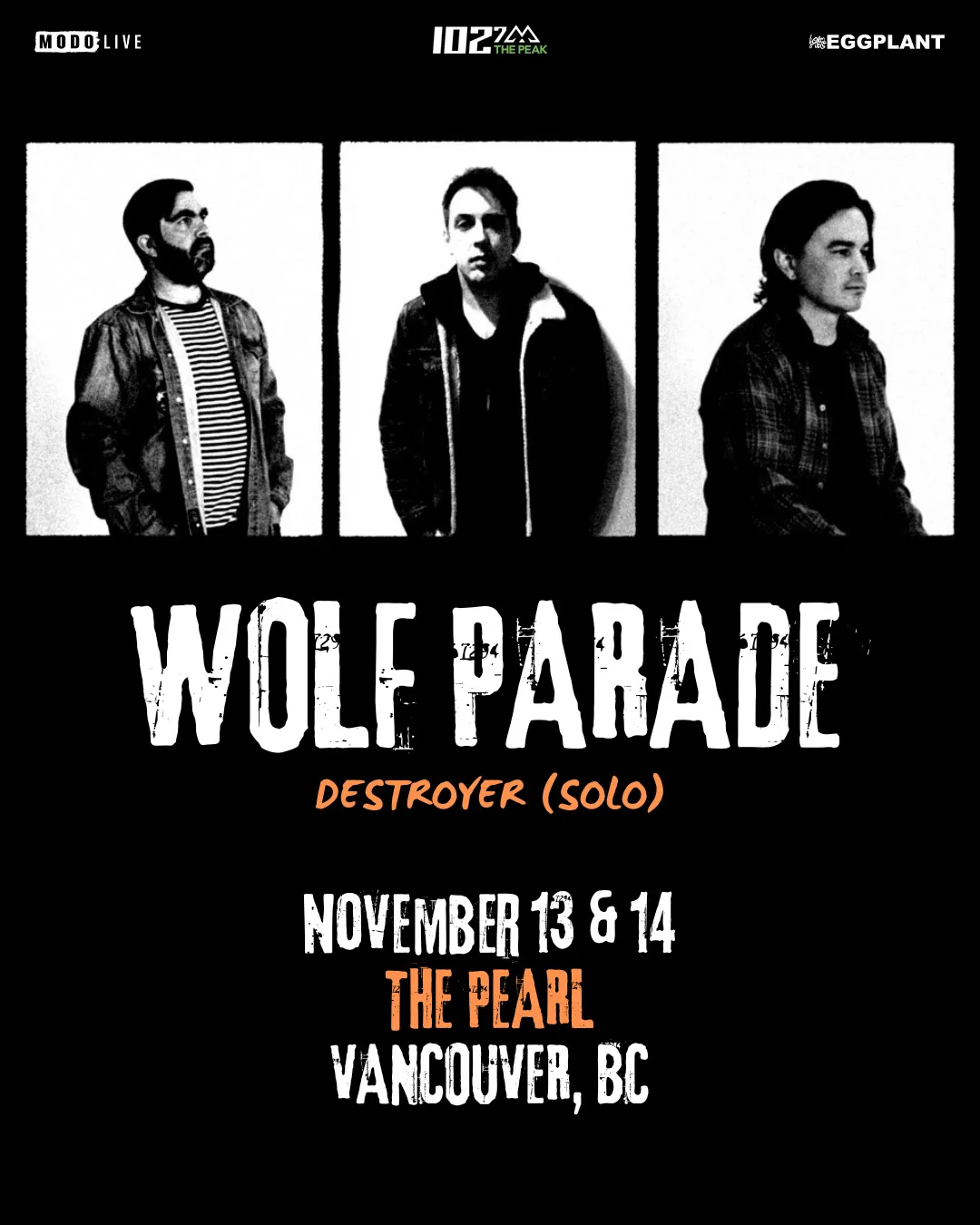 Show poster for WOLF PARADE at The Pearl
