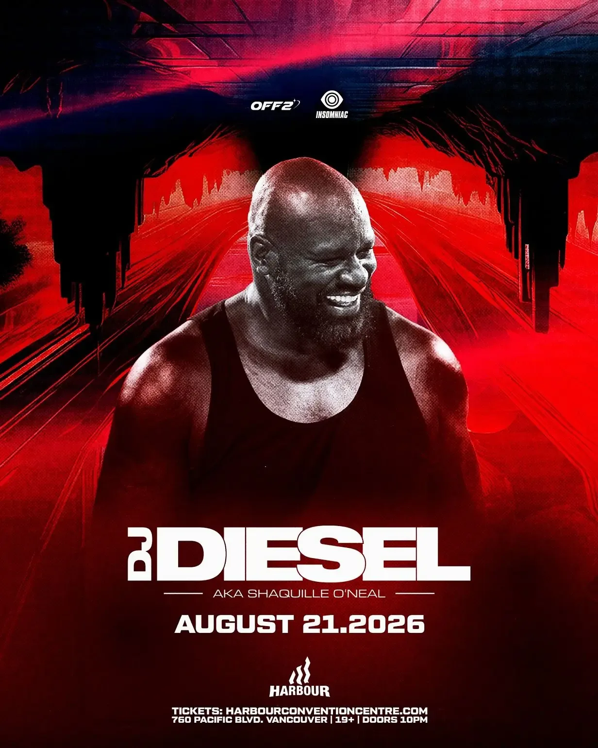 Show poster for DJ DIESEL at Harbour Event Centre
