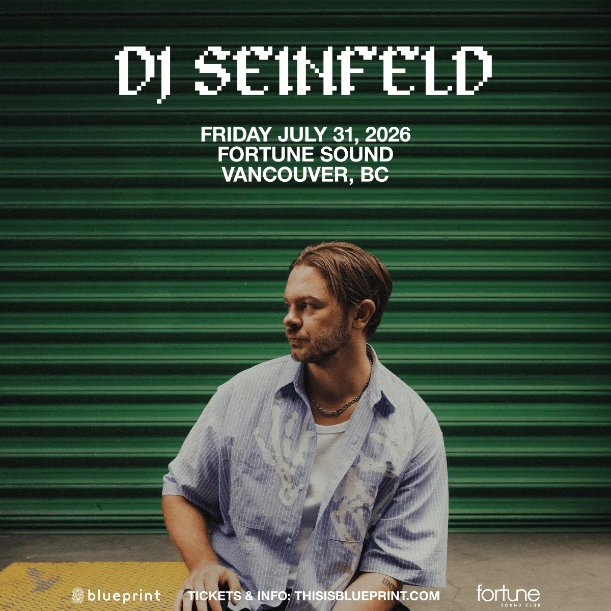 Show poster for DJ Seinfeld at Fortune Sound Club