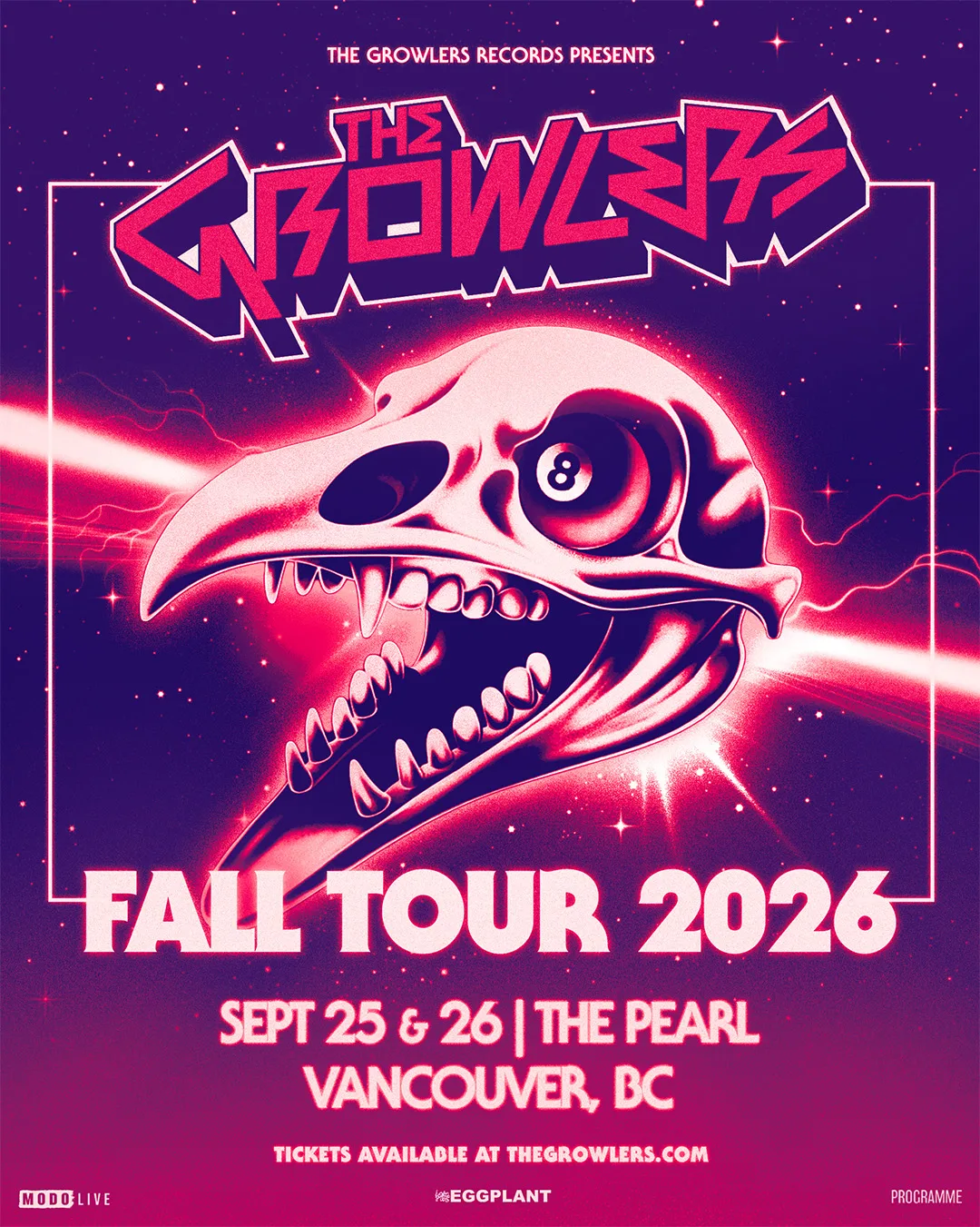 Show poster for THE GROWLERS at The Pearl