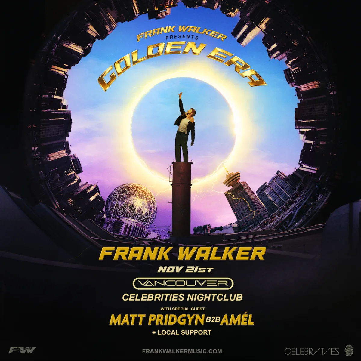Show poster for Playhouse Pres: Frank Walker at Celebrities Nightclub