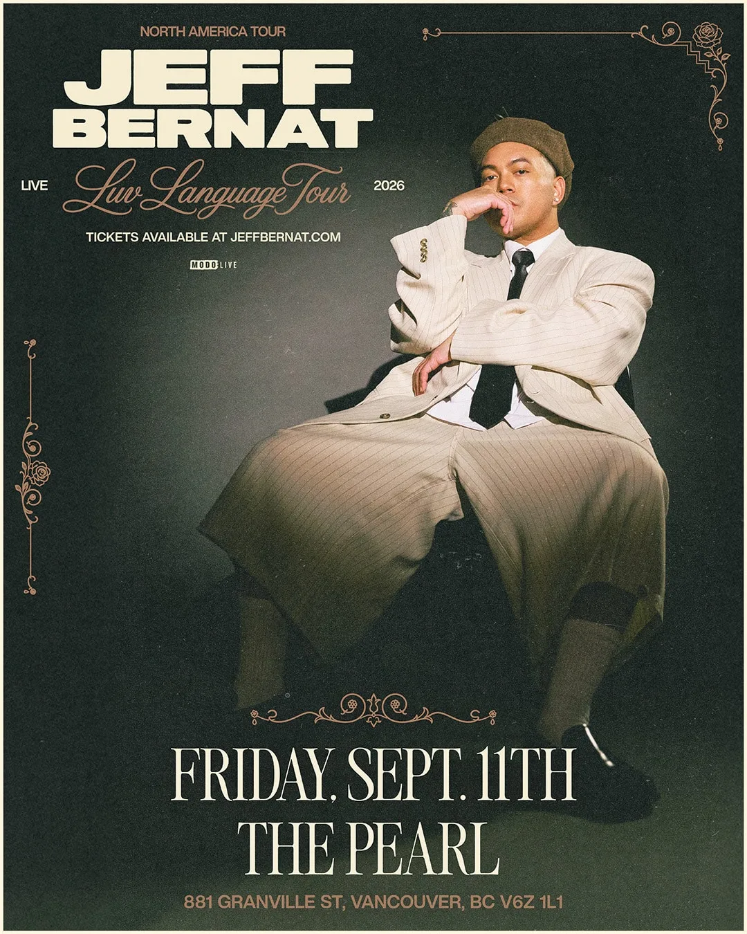 Show poster for JEFF BERNAT at The Pearl