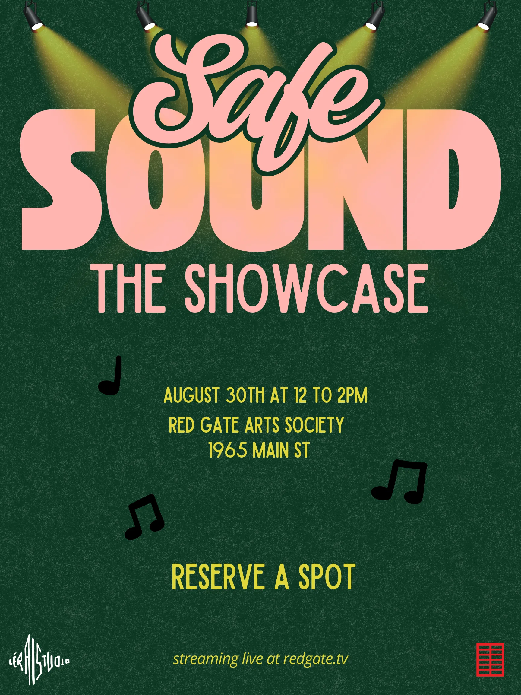 Show poster for Safe SOUND at Red Gate Art Society