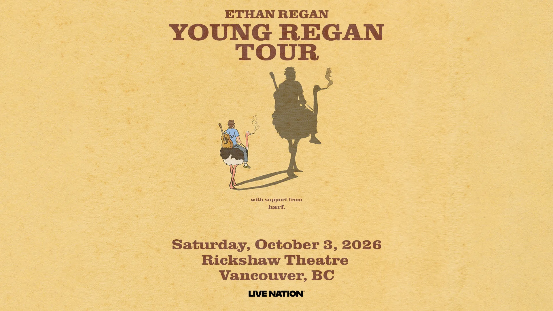 Show poster for Ethan Regan at Rickshaw Theatre